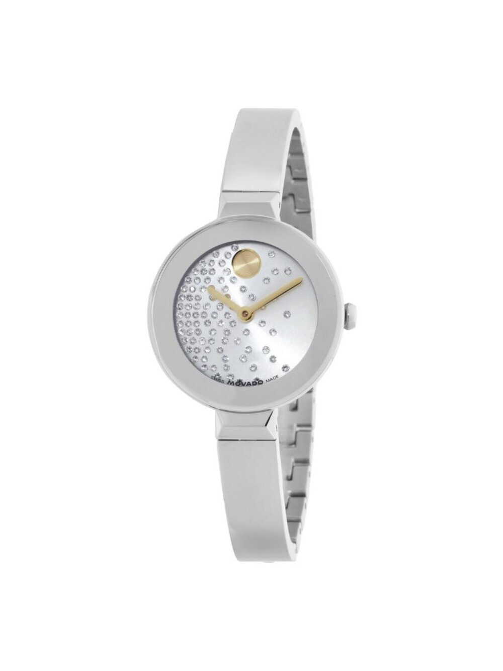 NWT Movado Bold Bangle Silver-tone Dial Ladies Watch